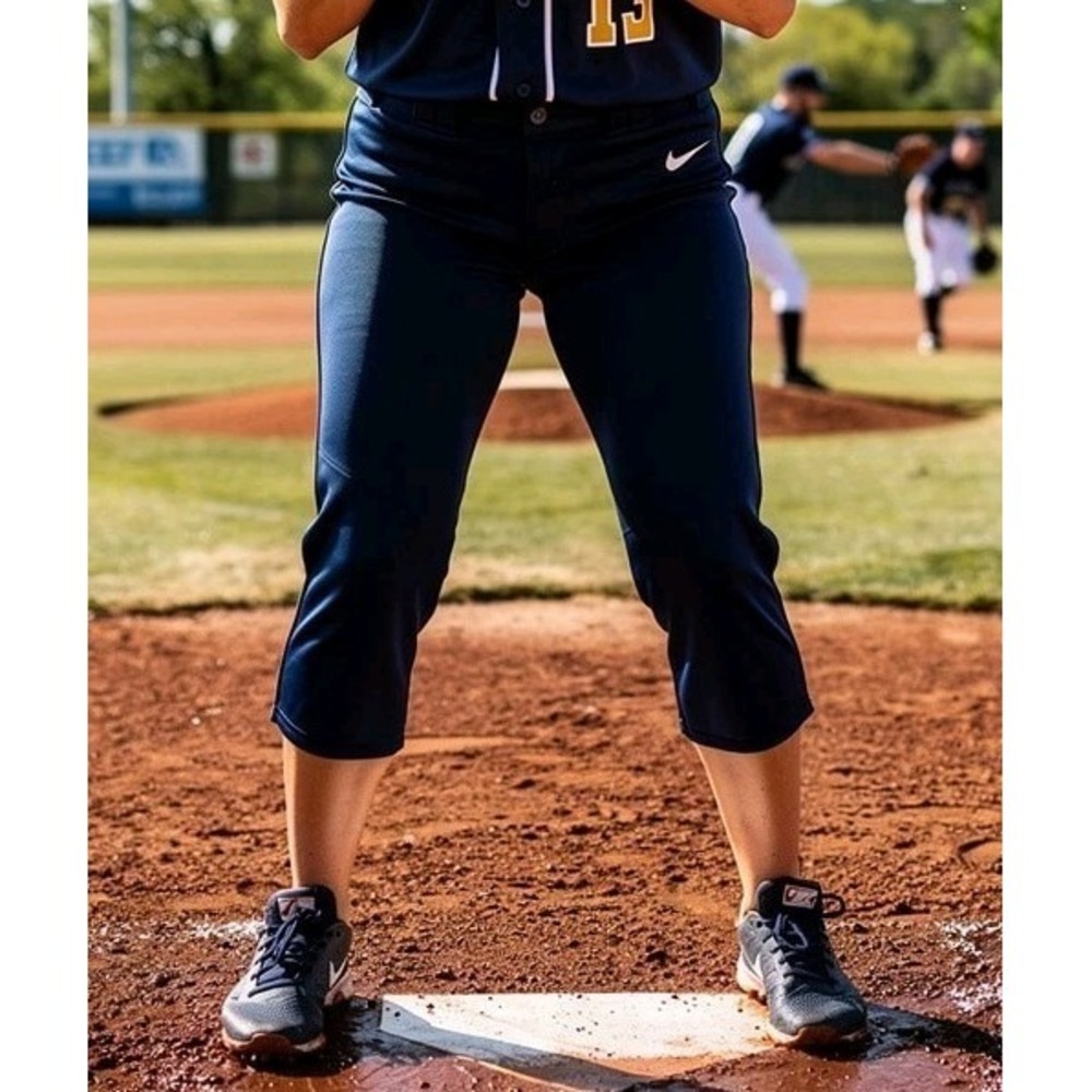 New Nike Women's Softball Pants - Navy - Size XL‎ Activewear Baseball Attire